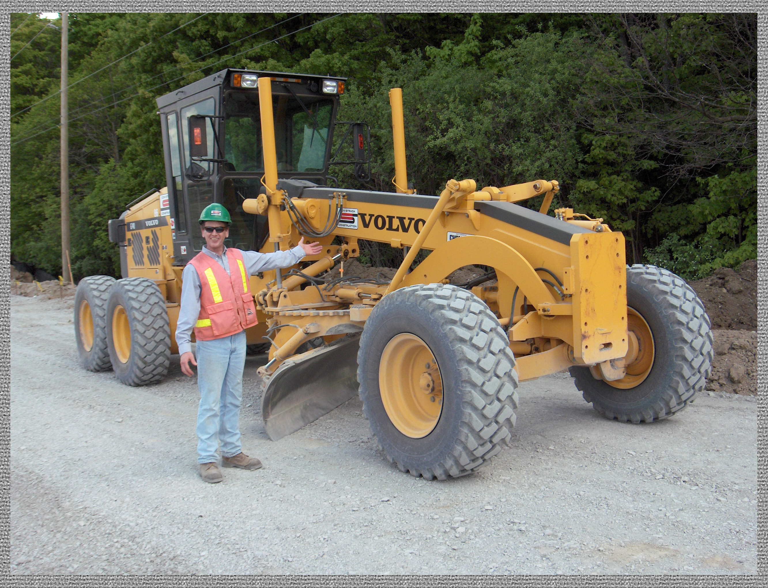 Construction site with heavy machinery